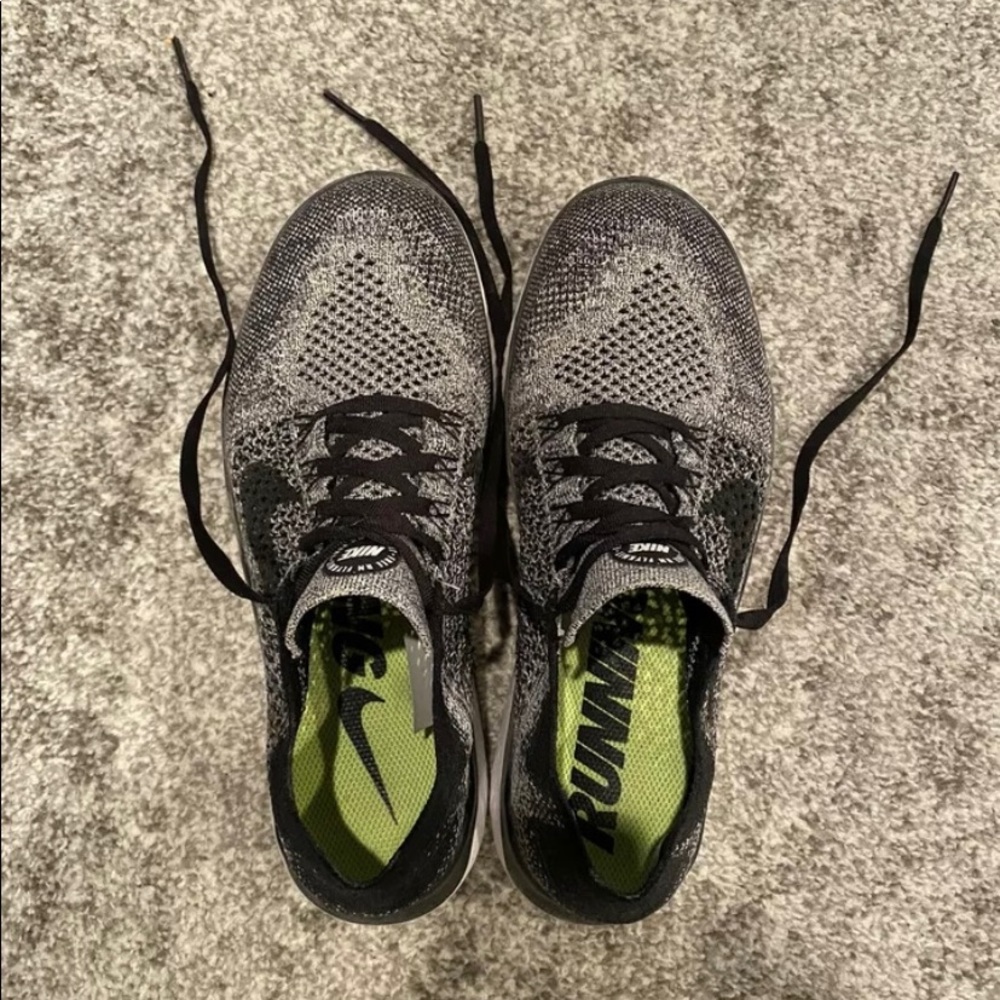 Nike Free Rn 2018 Flynit Black & White 8.5